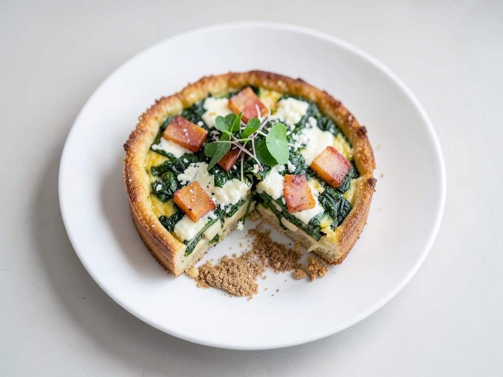 Torta croccante agli spinaci e feta con base di patate