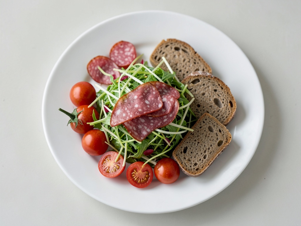 Insalata croccante di spinaci, pancetta, pomodori e physalis