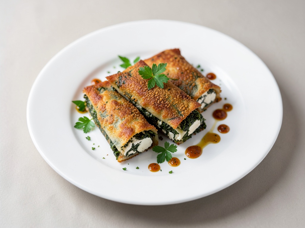 Tasche croccanti di feta e spinaci