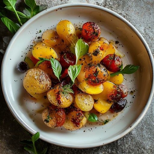Orata al forno con verdure mediterranee