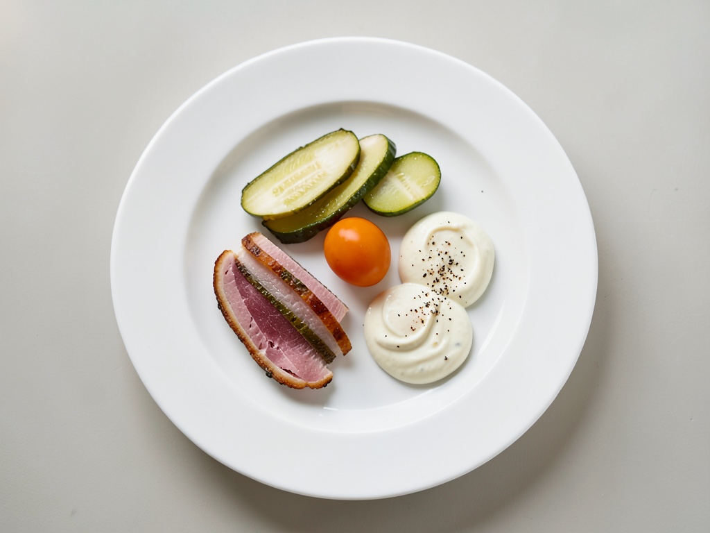 Sándwich con jamón de corte y huevo