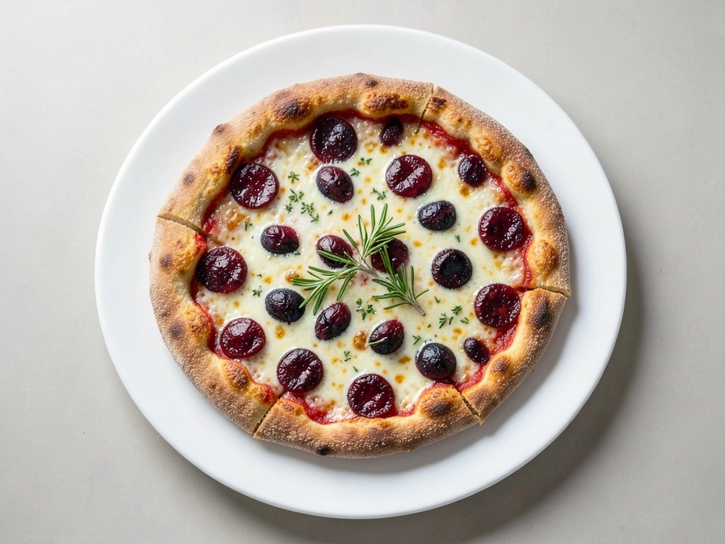Süße Trauben-Pizza mit Nüssen