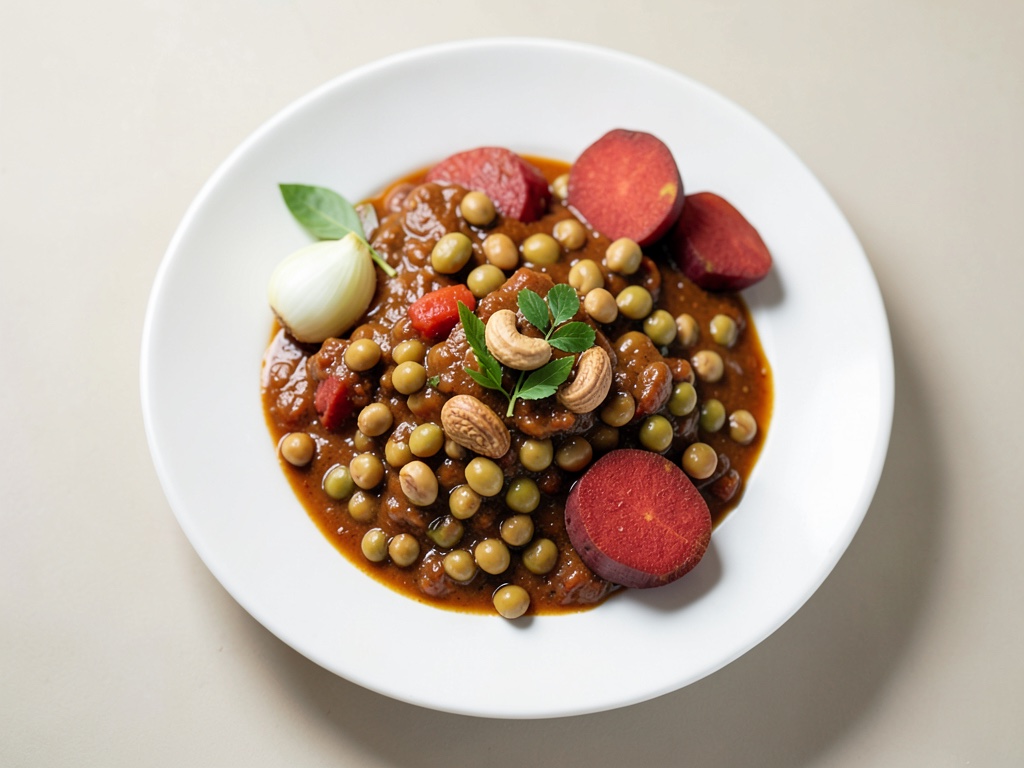 Curry di ceci e patate dolci con arachidi