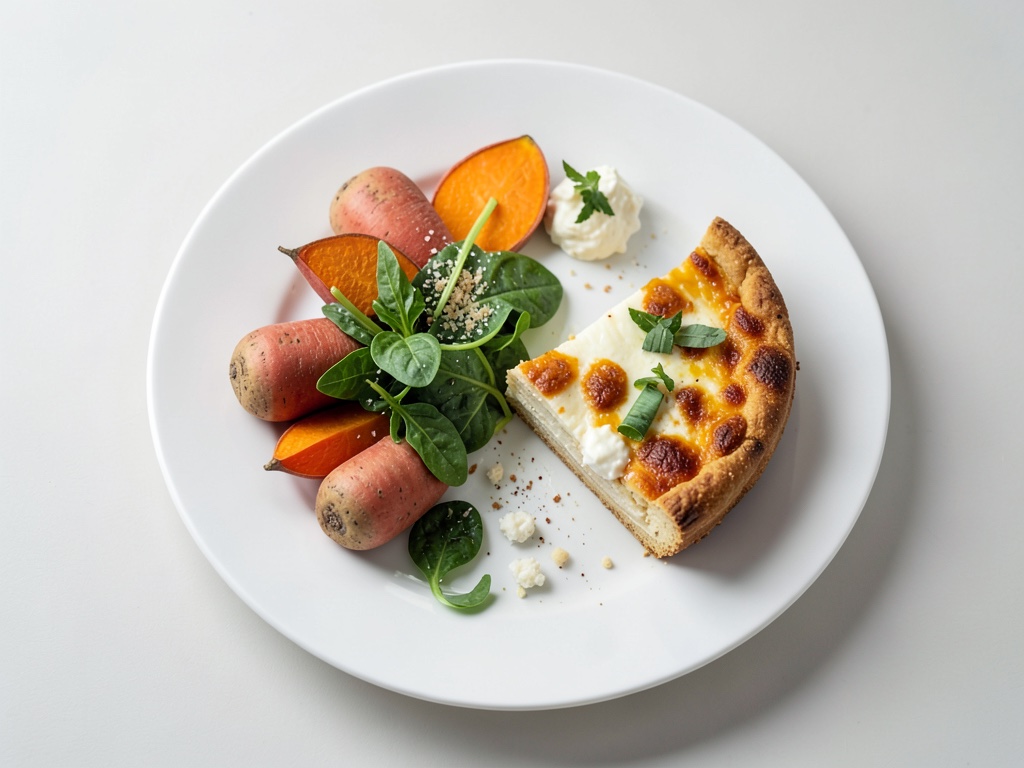 Quiche salata con patata dolce, spinaci e feta