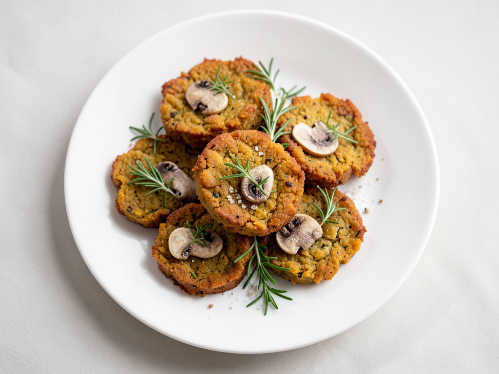 Polpette croccanti di patate dolci con salsa cremosa ai funghi