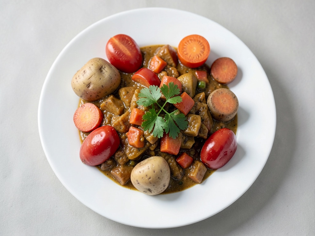 Curry de boniato con maracuyá y cilantro