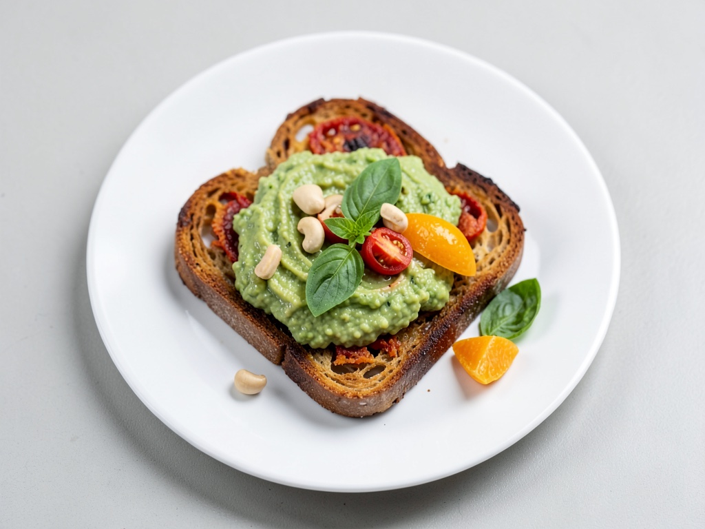 Toast croccante alla patata dolce con fresco dip all'avocado