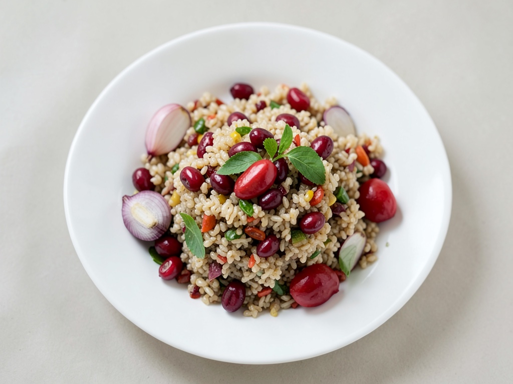 Ensalada de tabulé fresca con granada
