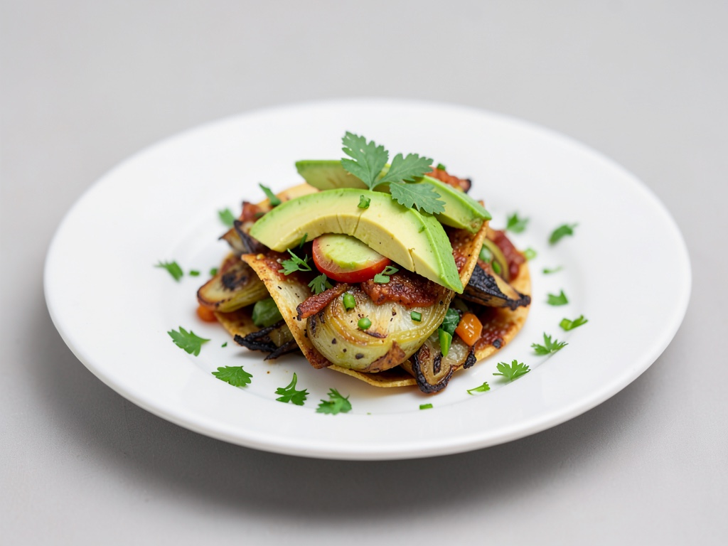 Taco croccante di cavolo riccio con avocado fresco