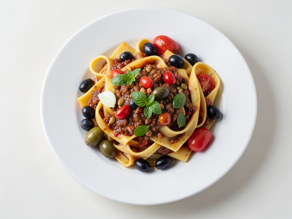 Tagliatelle vegetariane alla puttanesca