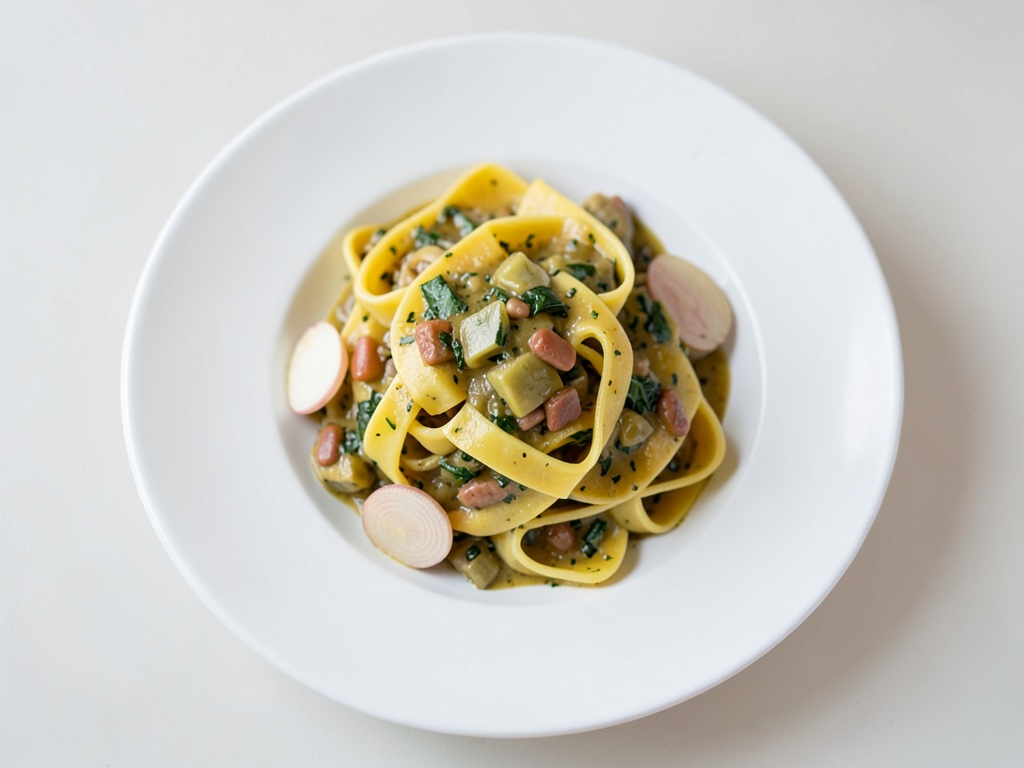 Tagliatelle con salsa di finocchio e capperi