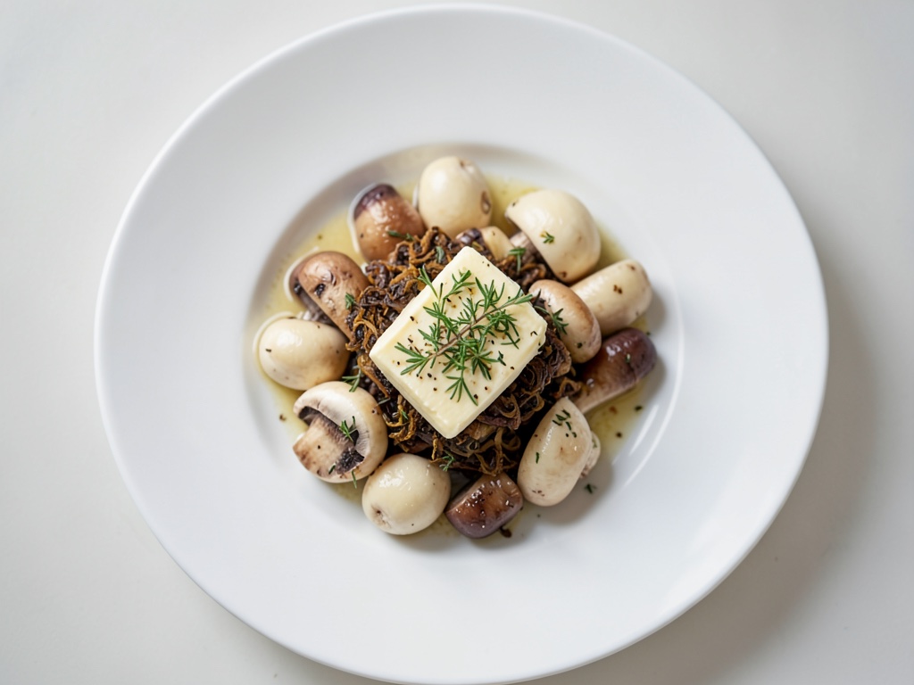 Côtelette au thym aux champignons