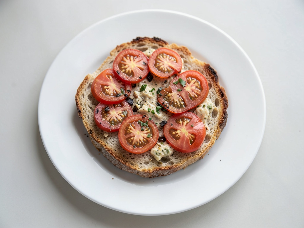 Ciabatta crujiente con tomates frescos