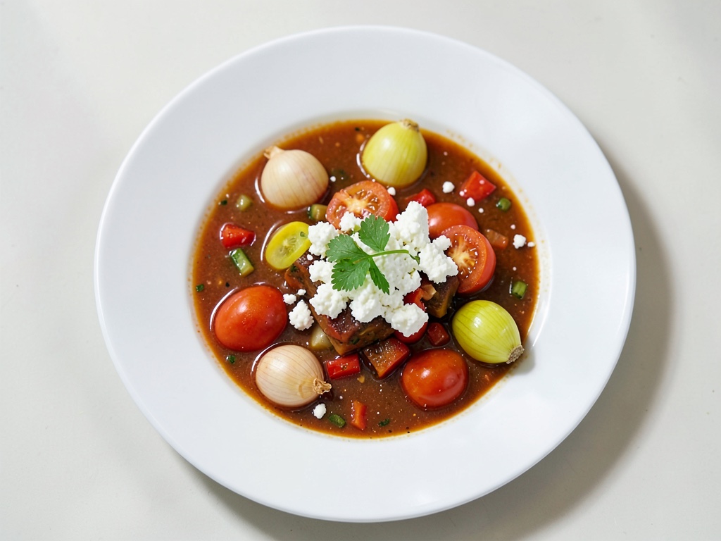 Sopa de tomate y hinojo con topping de feta