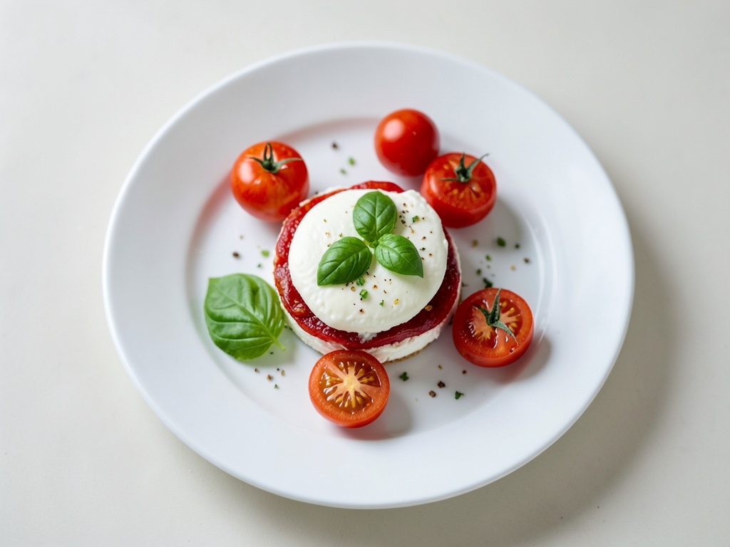 Torres clásicas de tomate y mozzarella