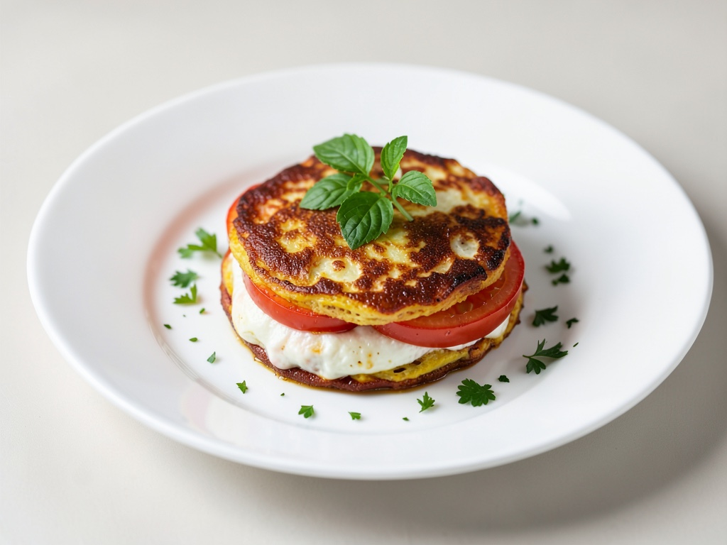Omelet au four à la tomate et mozzarella