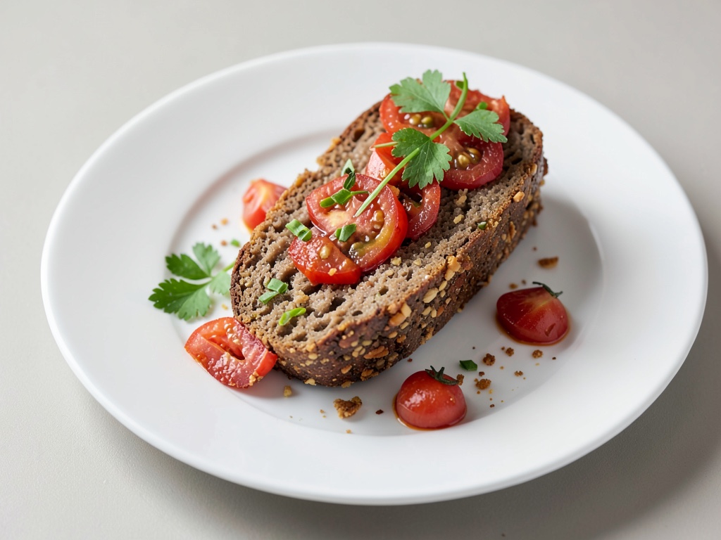 Pane croccante al farro e pomodori