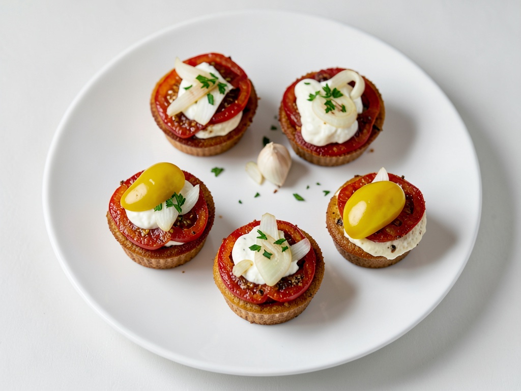 Muffins jugosos de tomate y mozzarella
