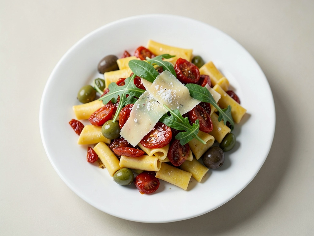 Tortellini-Salat mit getrockneten Tomaten und Parmesan