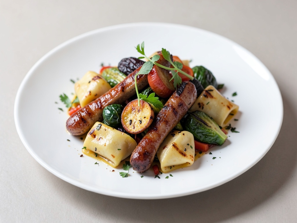 Insalata di Tortelloni con verdure alla griglia e salsiccia Vemondo