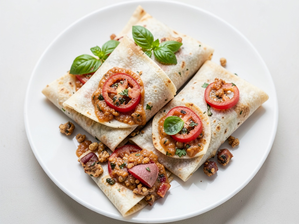 Rápidos Wraps de Jamón Serrano con Crema Fresca de Tomate