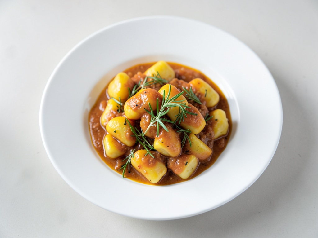 Gnocchi gratinati in salsa di zucca