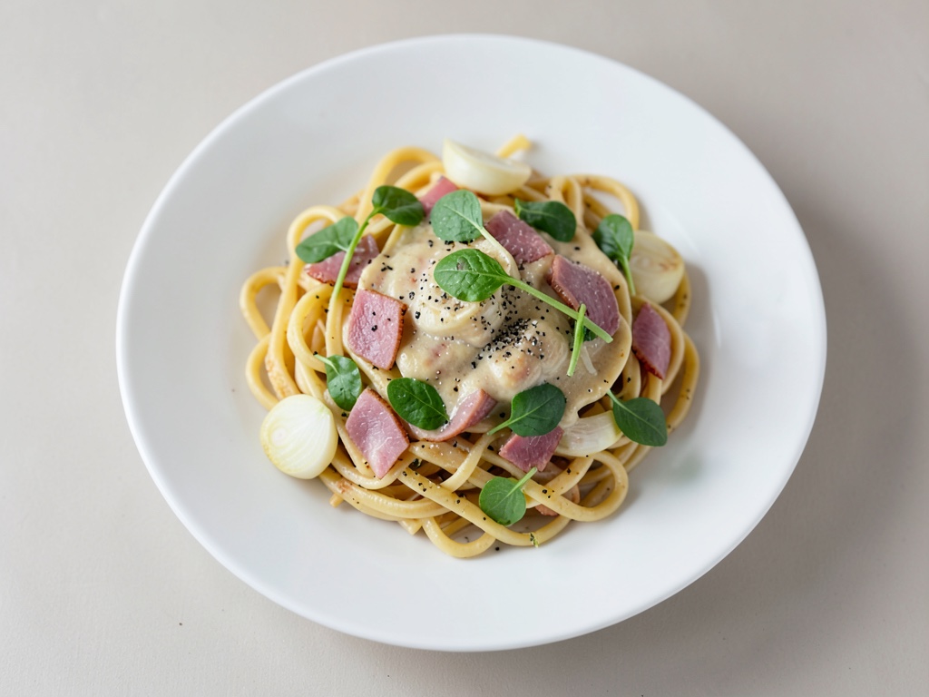 Klassische Käse-Nudel-Auflauf mit Spinat und Schinken