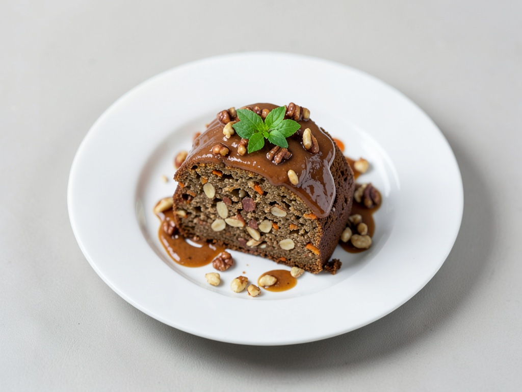 Veganes Karotten-Pekannuss-Brot mit Ahornsirup-Glasur