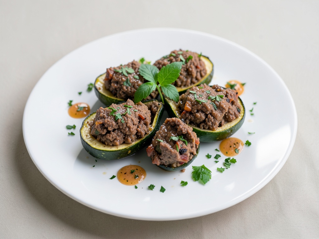 Barchette di Zucca Vegane con Sostituto della Carne Vemondo