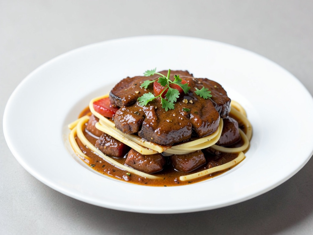 Polpette vegane di Bœf-Bourguignon con Schupfnudeln