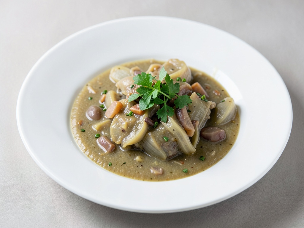 Sopa francesa vegana de cebolla