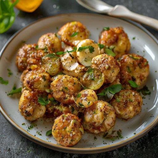 Polpette vegane con purè di patate e salsa ai funghi