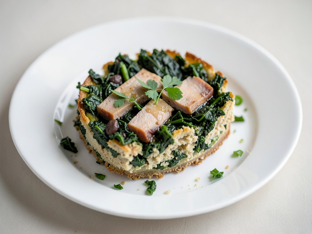 Quiche vegana ai cavoli ricci con tofu affumicato