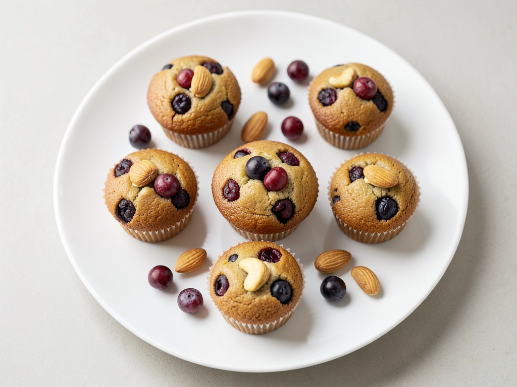 Muffin alle fragole di rovo vegani con burro d'arachidi