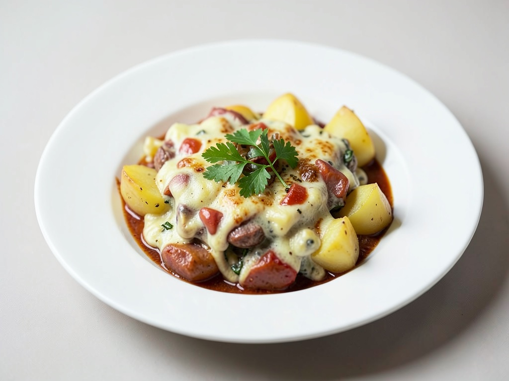 Vegane Kaiser-Kasserolle mit Kartoffeln