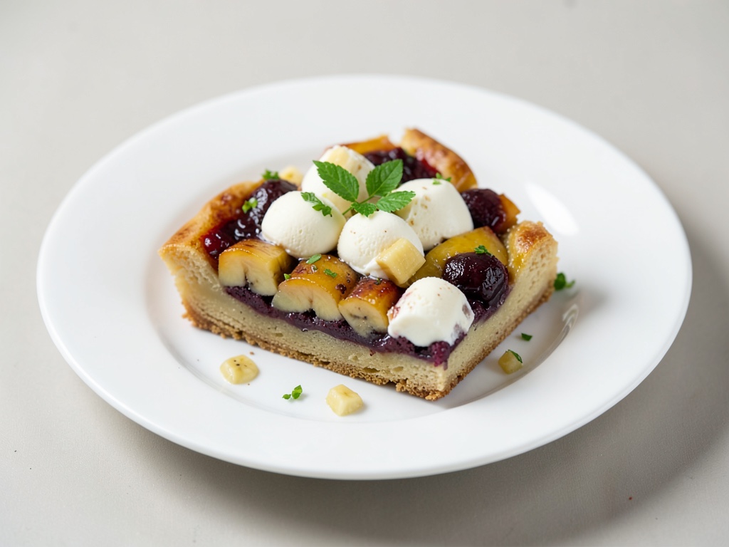 Vegane Kirsch-Bananen-Tarte mit Banana-Chunk-Eis