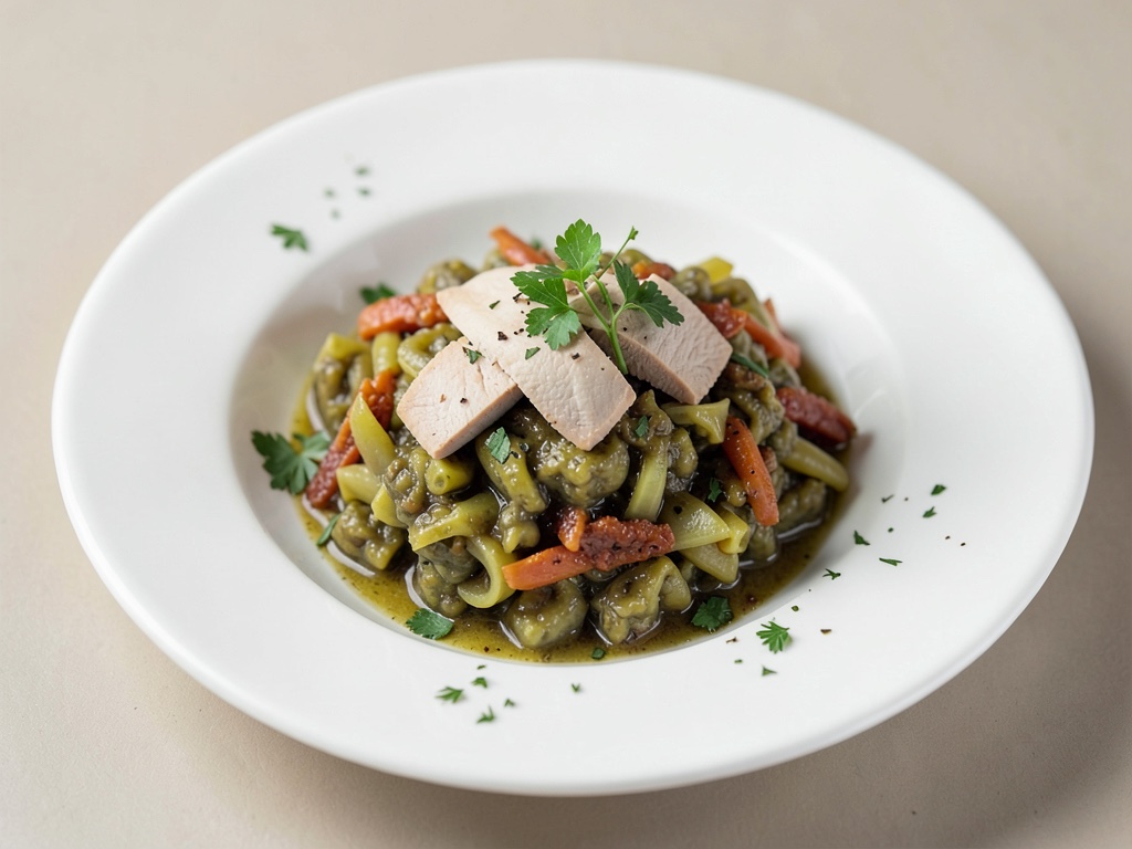 Nouilles de pommes de terre au choucroute véganes au tofu fumé