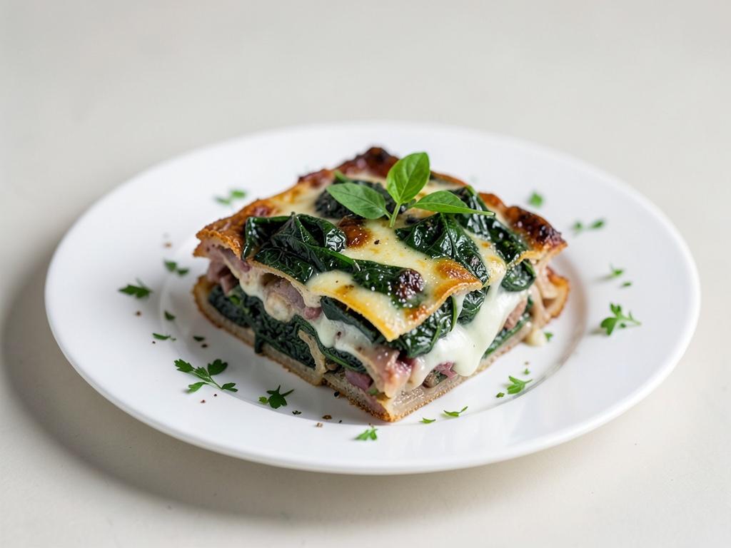 Vegane Lasagne mit Spinat