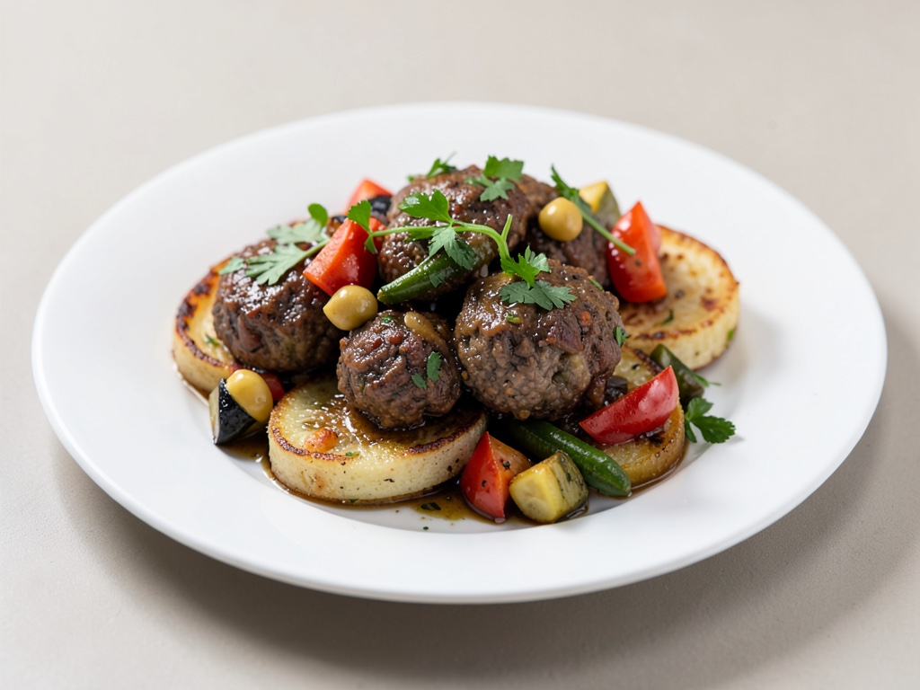 Tartaletas veganas de albóndigas con verduras de la Toscana