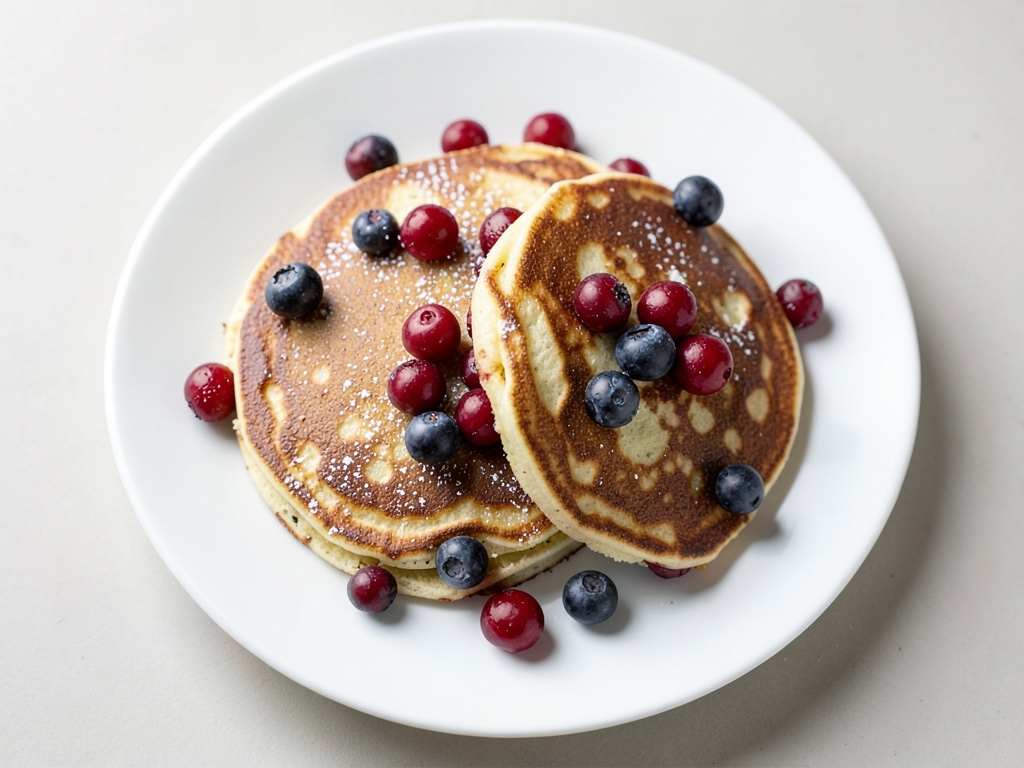 Tortitas veganas con arándanos