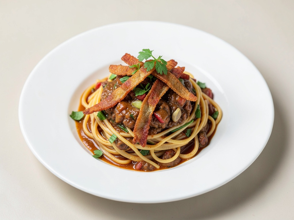 Vegane Puttanesca-Pasta mit knusprigen Vemondo-Schnitzel-Streifen