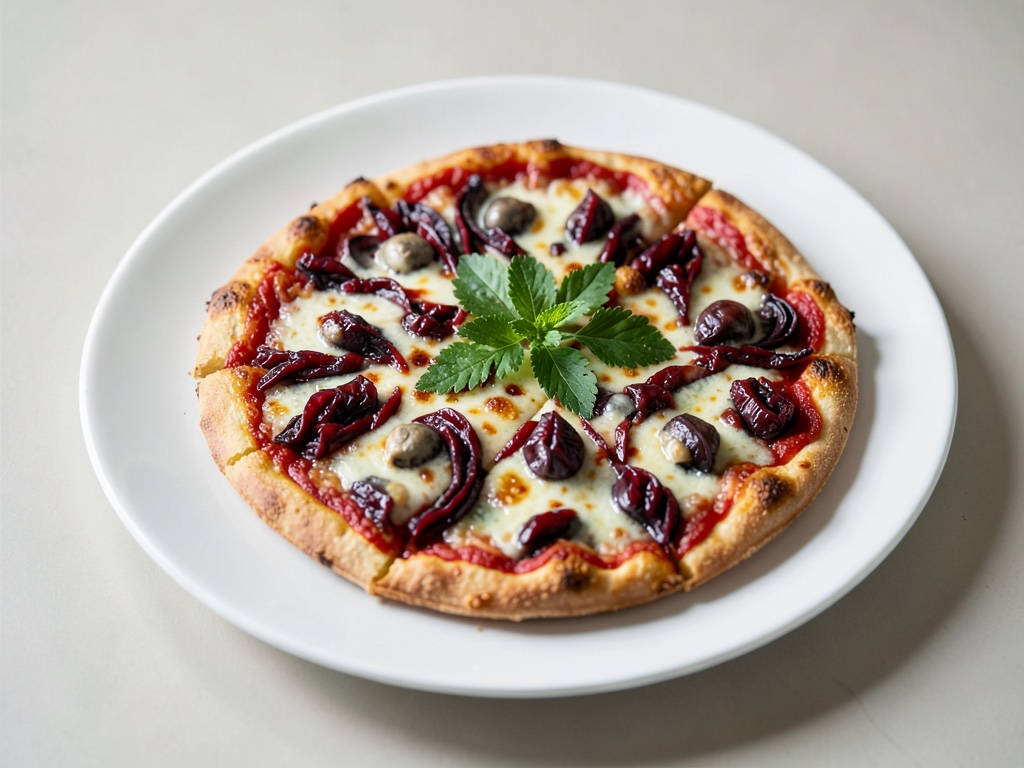 Pizza Bianca al Cavolo Rosso Vegana