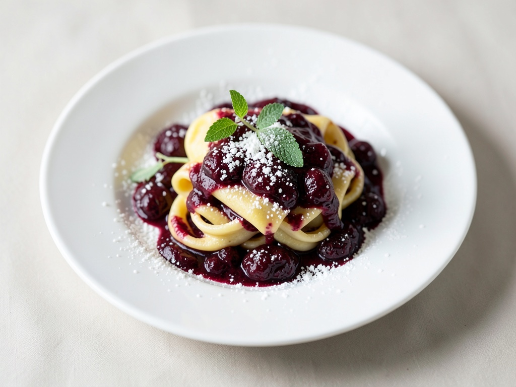 Polpettine dolci vegane con composta di frutti di bosco e zucchero a velo