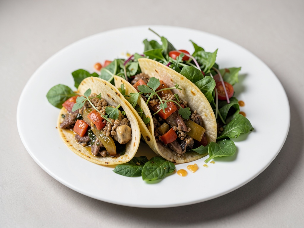Tacos vegani con insalata fresca Green-Goodness