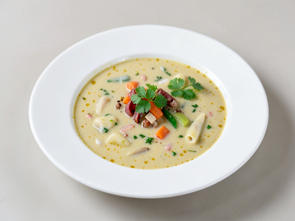 Sopa vegana cremosa de Tom Yum