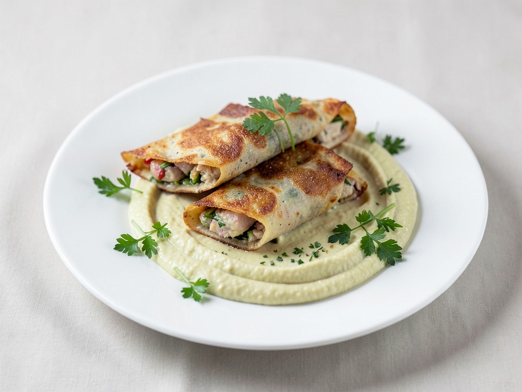 Wraps croccanti al tofu con hummus