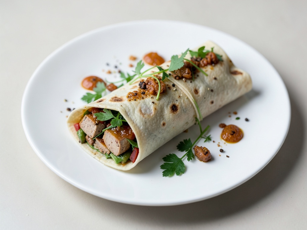 Vegane Wraps mit mariniertem Tofu