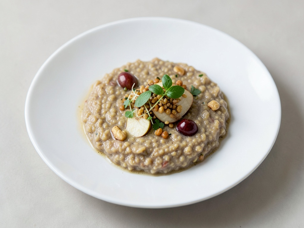Porridge de avena con manzanas