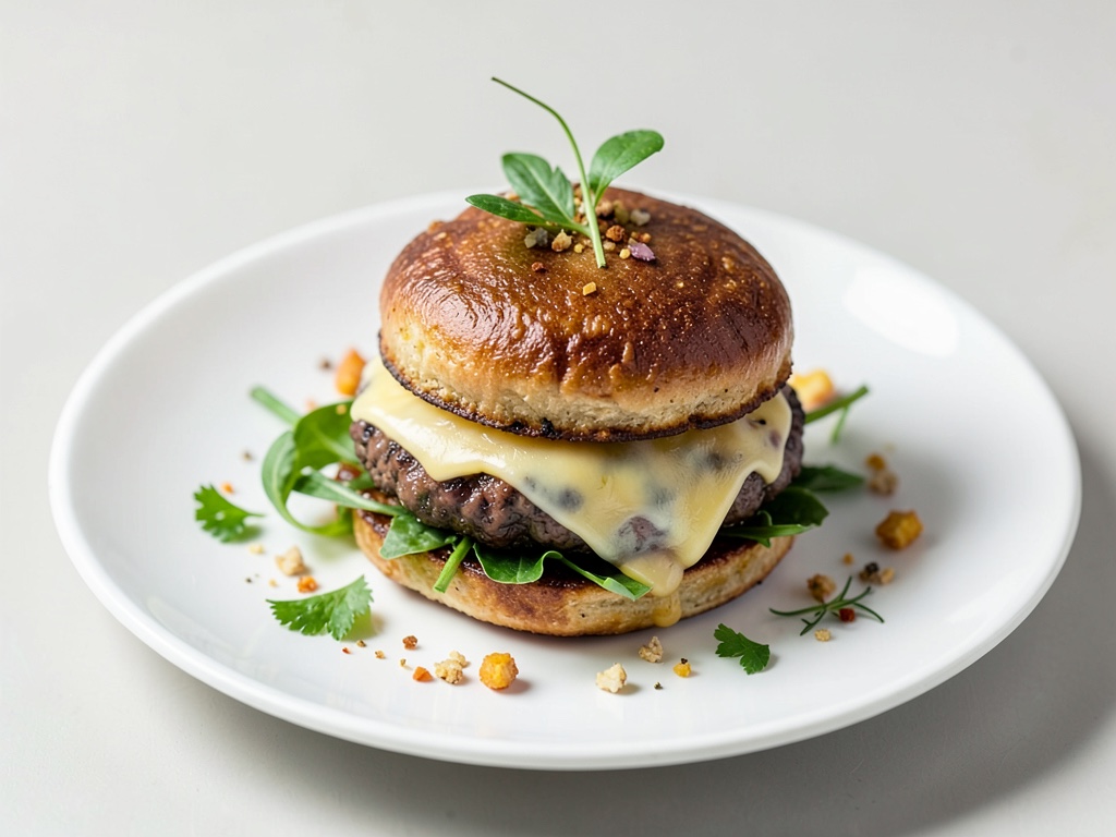 Burgers végans avec fromage fondu