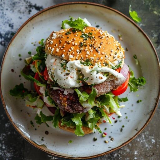Hamburguesas veganas con ensalada de col crujiente